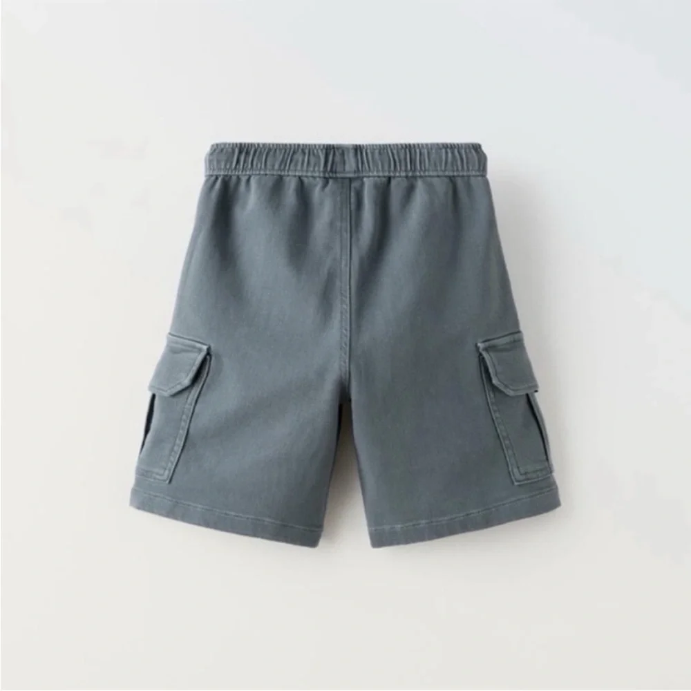 Zara Kids, Ecru, SOFT MULTI-POCKET SHORTS, 13-14 years
